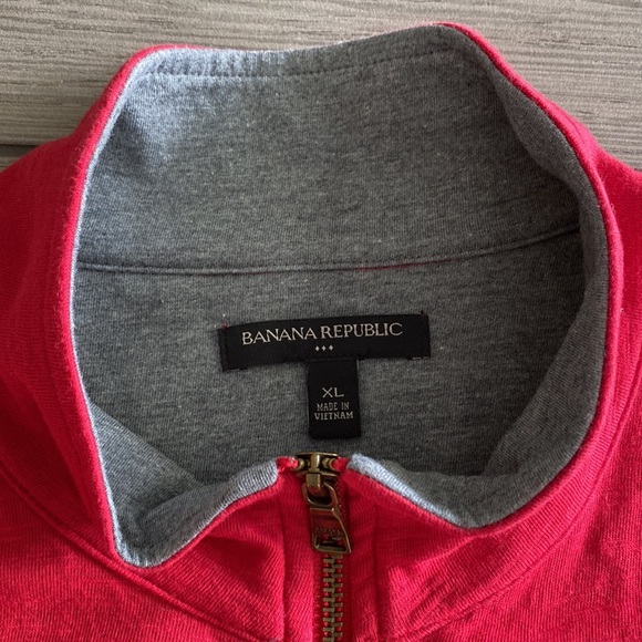 Men’s Banana Republic Mock Neck Full Zip Long Sleeve Shirt - Picture 2 of 7